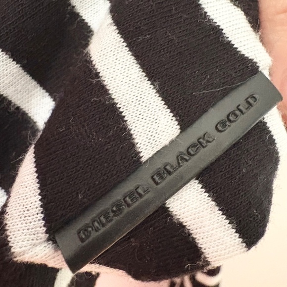 Diesel black gold stripe Henley - Picture 3 of 5